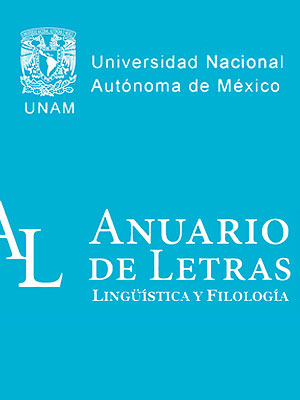 Anuario de letras Lingüística y Filosofía